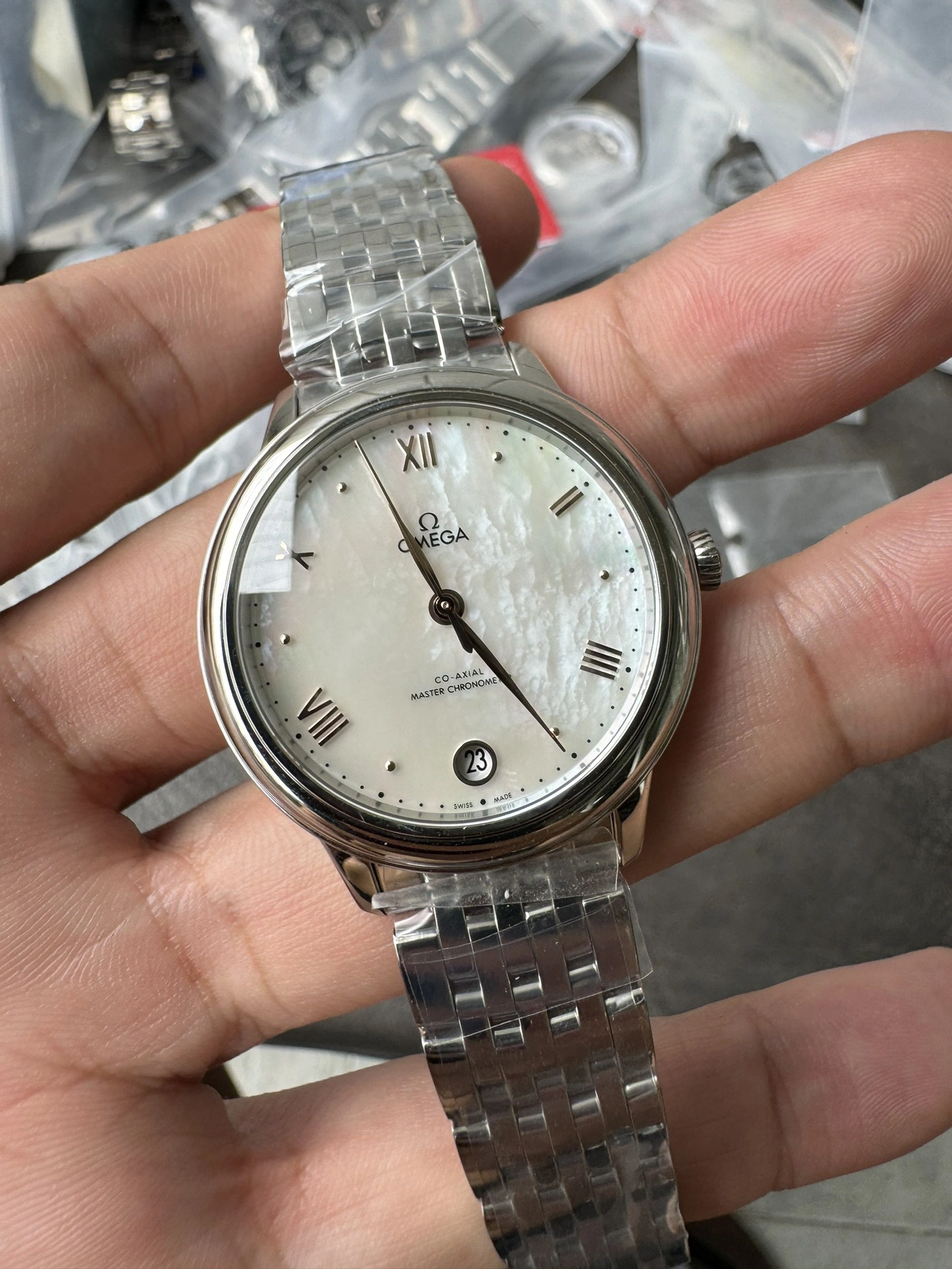 CBD Factory Omega De Ville Prestige 34mm Mother-of-Pearl Dial (434.10.34.20.05.001) 1:1 Super Clone -DD8800 Movement Casual 333